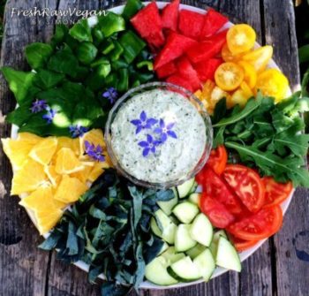 Raibow Vegetable Platter - Dips-Pates