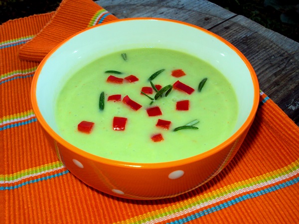 Creamy Avocado Soup in a bowl