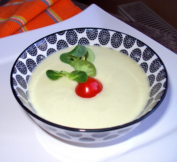 Cucumber Soup in a bowl
