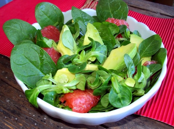 Spinach with Pink Grapefruit - meal work ideas