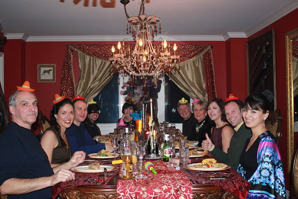 My Birthday Party Spanish Theme hosted by my friend Karen - formal dinner - gracious guest