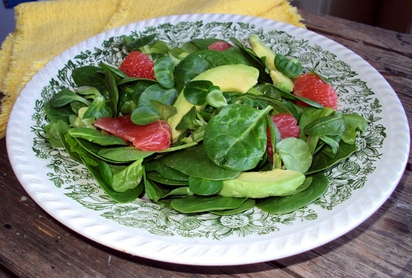 Spinach with Pink Grapefruit Salad - ageless body-conscious mind