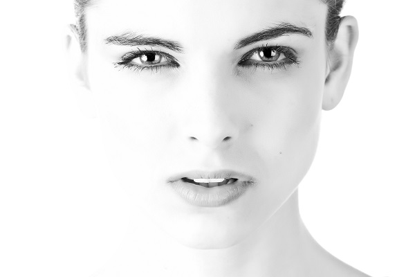 model girl-black and white photo - healing touch - prevent wrinkles